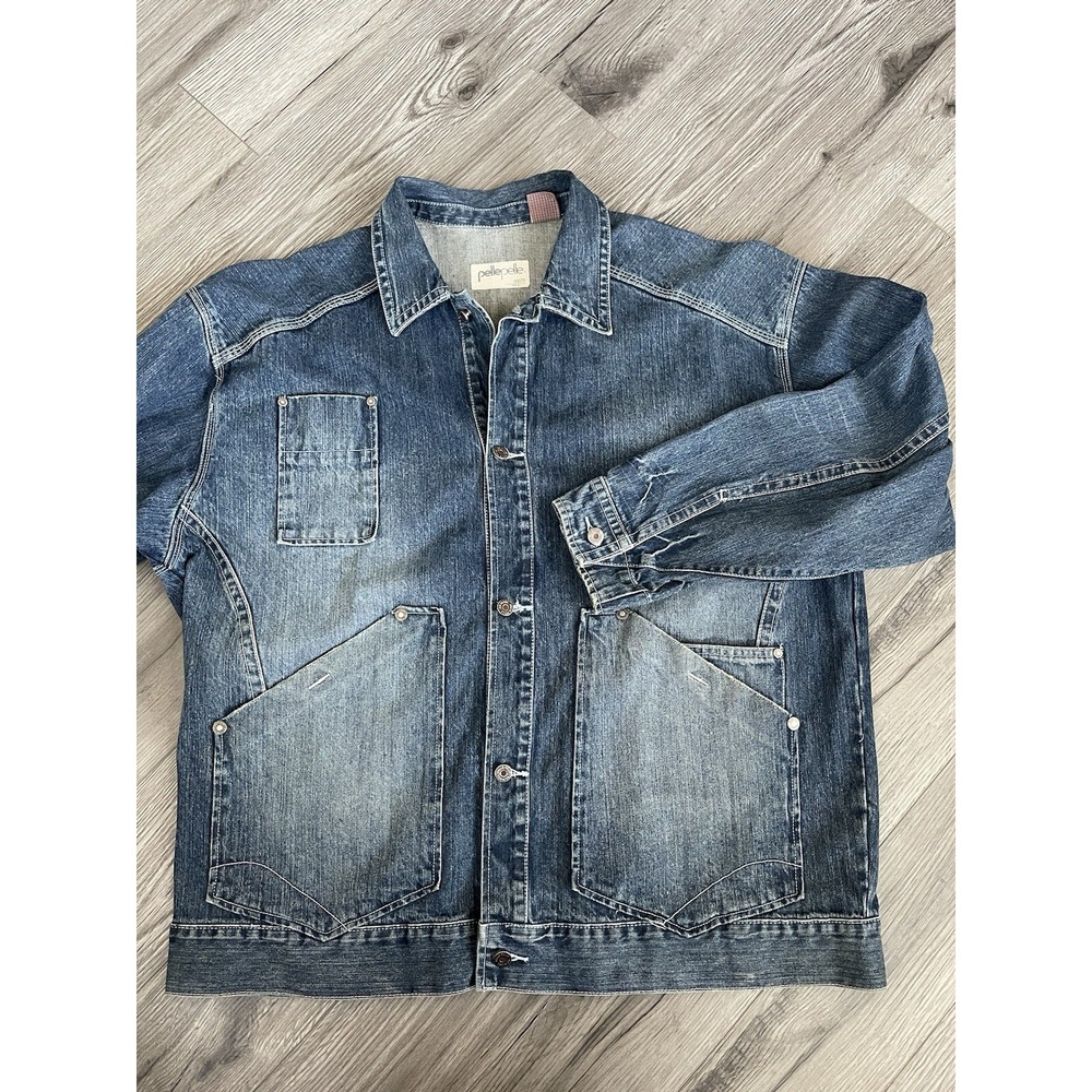 Vintage Pelle Pelle Marc Buchanan Men's Denim‎ Jacket XL Rare Style